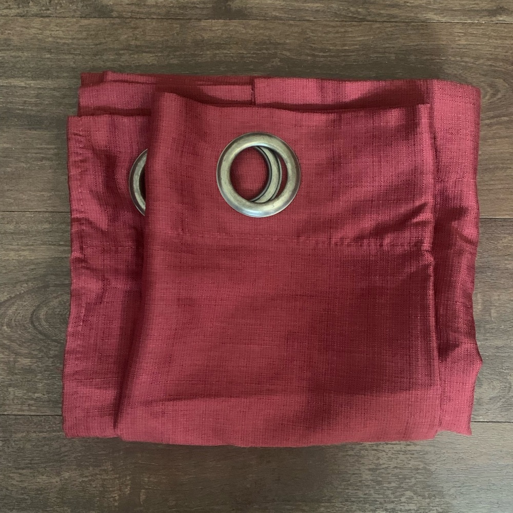 Single Panel Curtain Solid Burgundy 35.5”W X 82.5”L 65% Polyester 38% Cotton